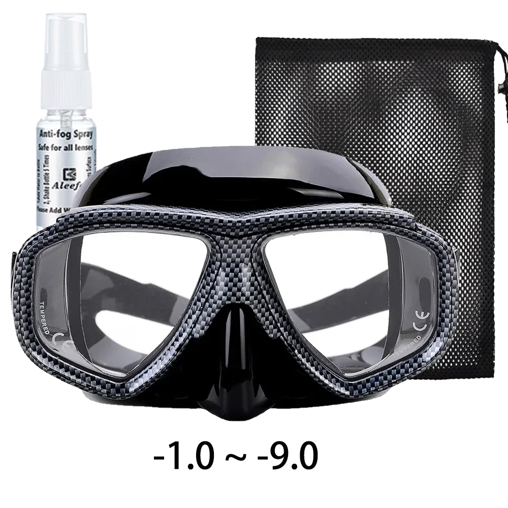 Anti Pollution Mask - Myopie-Tauchermaske mit Schlangenhaut-Optik und Antibeschlag-Beschichtung für