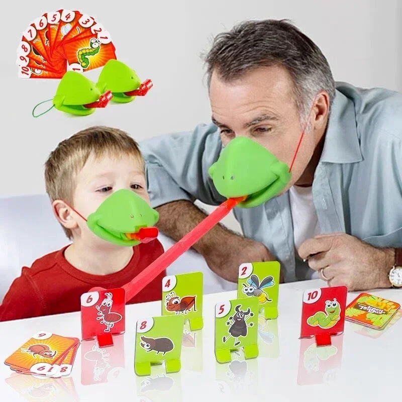 Kids Face Mask - Brettspiele für Kinder, Familienparty-Spielzeug, Froschmaske, zwackelnde