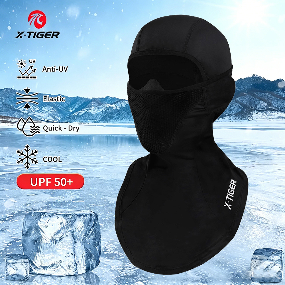 Sports Mask Breathable - X-TIGER Sommer-Radsport-Gesichtsmaske UPF50+ UV-Schutz Atmungsaktive Schweißableitende